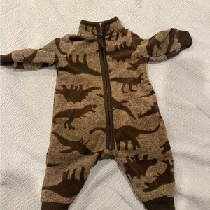 Carter's Brown Dinosaur Print Footie